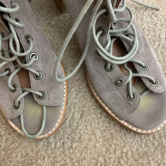 Jeffery Campbell suede cors peep toe booties - Picture 4 of 7